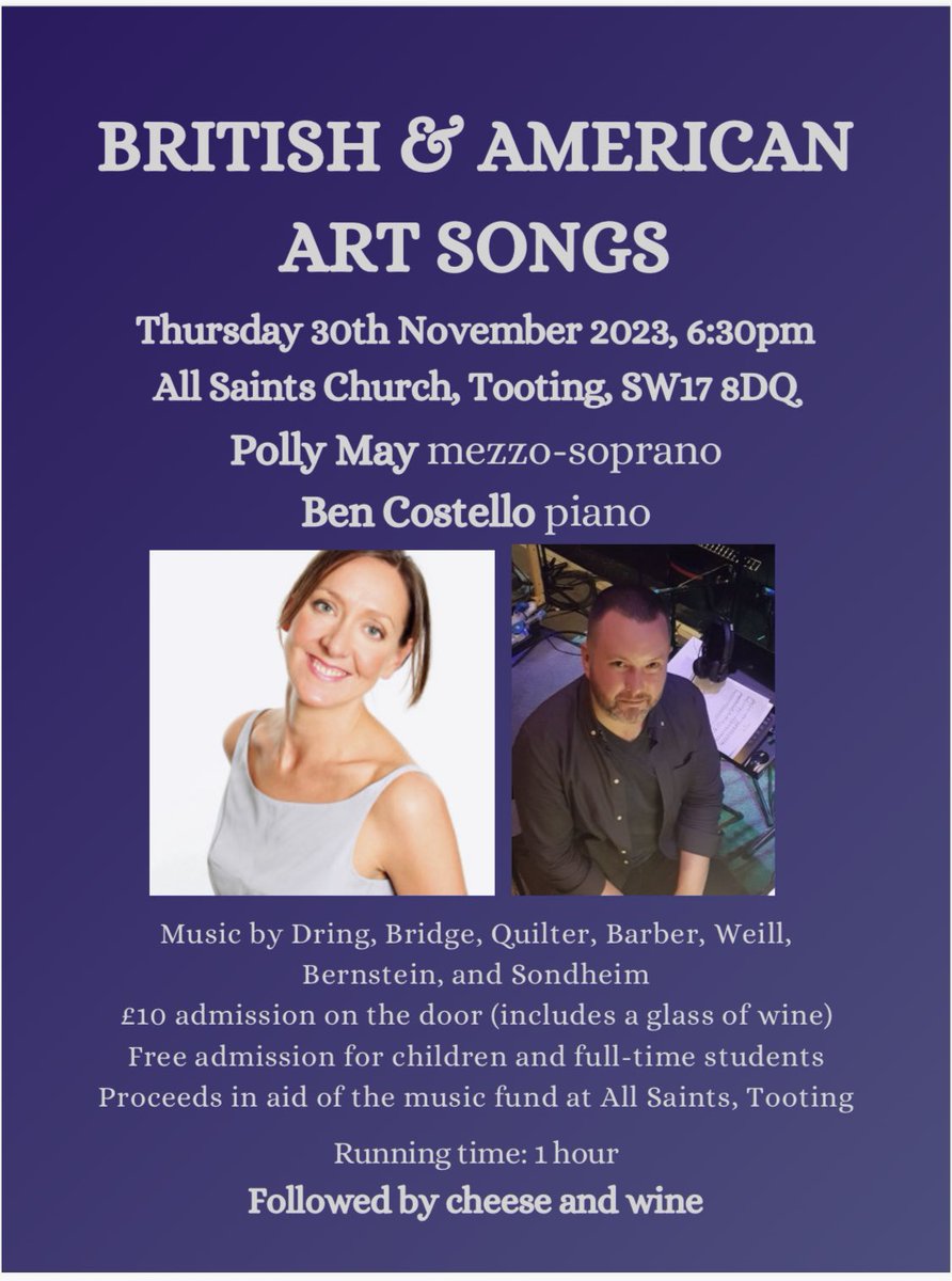 So excited to be preparing for this recital with Ben Costello <a href="/thamesconcerts/">Thames Concerts</a> - celebrating #madeleinedring centenary.