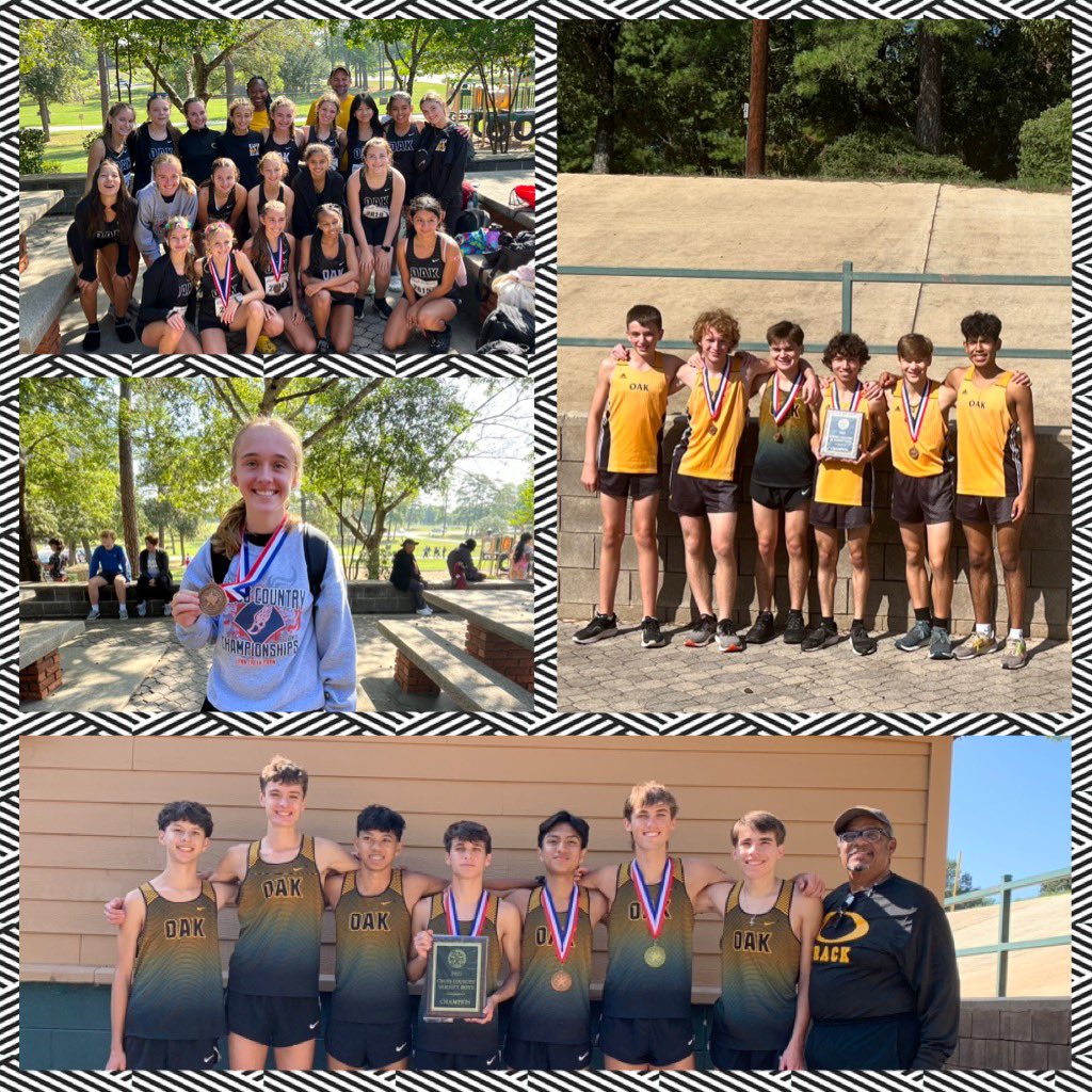 @KleinOak Cross Country brought home some hardware and the Varsity Boys District Championship!! #Back2Back 📍Boys Team Champion 📍Hunter Hendry Individual Champion 📍Varsity Girls 4th & JV Girls 2nd 📍Lydia Butler - Regional Qualifier