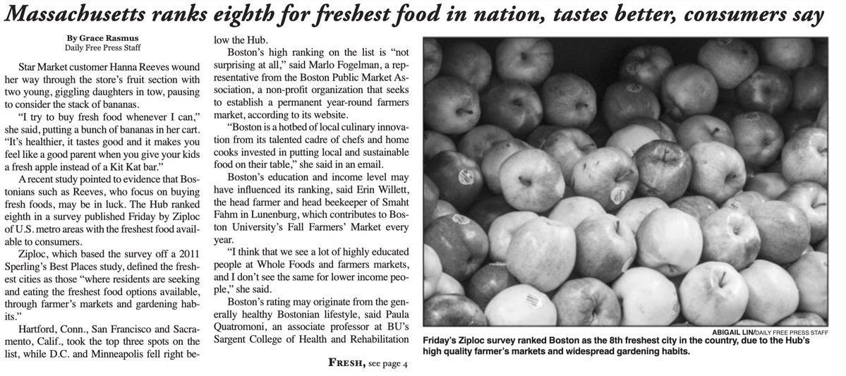 DFParchives's tweet image. In 2012, Massachusetts ranked eighth for freshest food in the nation! Take advantage of apple picking season this fall, Terriers! 🍎🍂