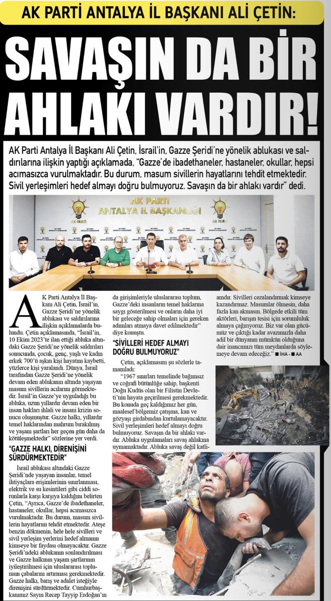 AK Parti Antalya İl Başkanı <a href="/alicetin_07/">Ali Çetin</a> 

❝SAVAŞINDA BİR AHLAKI VARDIR❞