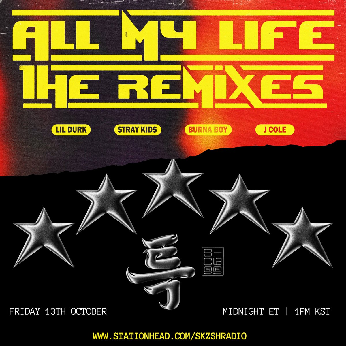 skzchartdata's tweet photo. ❤️‍🔥ALL MY LIFE REMIX PLAYLISTS❤️‍🔥

STAY! Join our Release Party with premium Spotify/Apple:

🎯2K Listeners
🗓️FRI 10.13 | 1PM KST
📻https://t.co/vLYSuteyZd

Midnight for you already? Use our Spotify Playlist in the thread to start!

@Stray_Kids @lildurk
#AllMyLife #StrayKidsRemix https://t.co/JmdvUsysHV