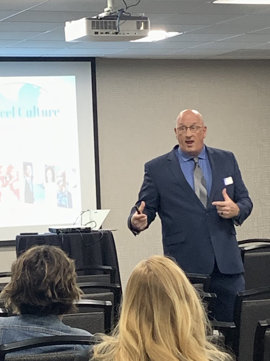 NDE_News's tweet photo. When devices are a big part of children’s lives, what should adults be aware of to ensure responsible digital usage? NDE’s School Safety & Security Director leads this session highlighting platform pressures, synthetic media, emotional exploitation, & digital fitness. #NeMTSS23 https://t.co/WNOjfvAvKY