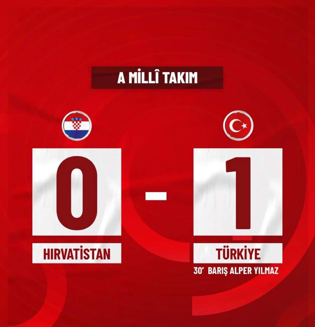 #EURO2024 yolunda Hırvatistan deplasmanından galibiyetle dönen #BizimÇocuklar'ı tebrik ediyorum. 🇹🇷 

Liderlik bize çok yakıştı💪