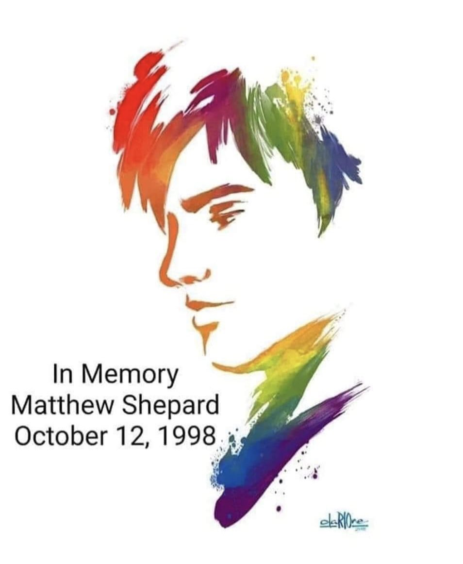 In memory of Matthew Shepard, may he RIP.  🌹💔🏳️‍🌈
#LGBTQIA #HumanRights #HateCrime #LiveAndLetLive #Ally #MatthewShepard