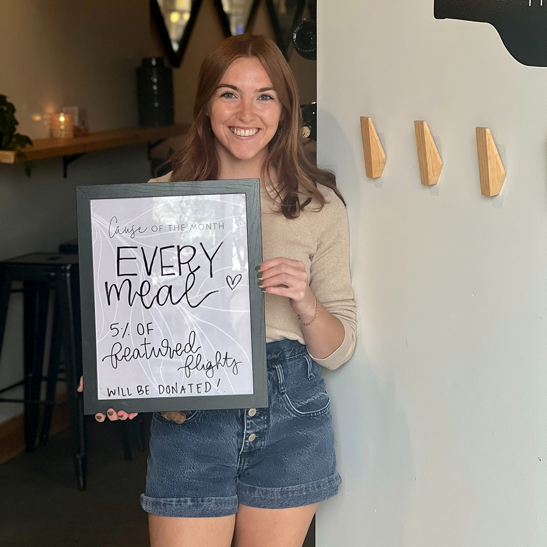 Every Meal was chosen as The Vine Room's cause for the month of October! When you enjoy their wine flight of the month, 5% of the proceeds from that flight will be donated to help fight child hunger. Thank you for partnering with us and giving back to the local communities!