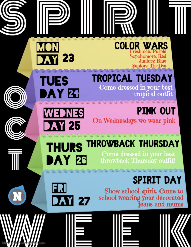 It’s almost time! Spirit Week coming soon, October 23 - October 28! #homecoming2023 🐊