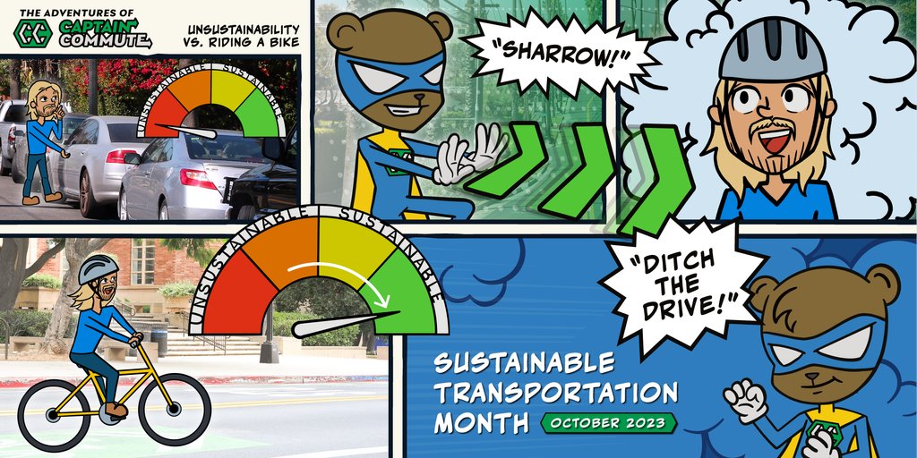 Healthier, enjoyable, cheaper, and way more sustainable 🚲️. 

Get rolling with <a href="/UCLARec/">UCLA Recreation</a> Bike Shop Supervisor Nate Woiwode to try ditching the drive for a chance to win great prizes during <a href="/UCLA/">UCLA</a> Sustainable Transportation Month 🎁.
transportation.ucla.edu/blog/better-by…