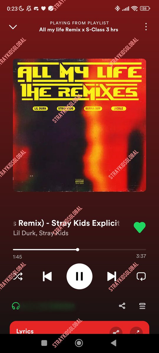 StrayKidsGlobal's tweet image. 📣 STAYS, 

If "All My Life feat Stray Kids" is already available for you, be sure to stream it now and use the playlists from the tweet below!

❗Spotify and Apple Music daily tracking ends in 2,5 hours

@Stray_Kids @lildurk
#AllMyLife #StrayKidsRemix