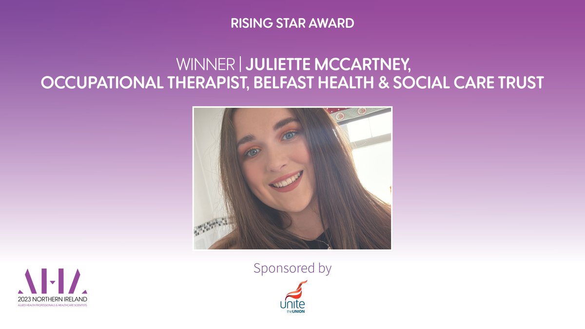 AHAwards💙 (@ahawards) on Twitter photo 🌟🌟🌟Congratulations to Juliette McCartney one the <a href="/unitetheunion/">Unite the union: join a union</a> Rising Stars 2023! <a href="/BelfastTrust/">Belfast Trust</a>
#AHAwardsNI <a href="/RCOTNIreland/">RCOT Northern Ireland</a> 🌟🌟🌟 🌟🌟🌟Congratulations to Juliette McCartney one the <a href="/unitetheunion/">Unite the union: join a union</a> Rising Stars 2023! <a href="/BelfastTrust/">Belfast Trust</a>
#AHAwardsNI <a href="/RCOTNIreland/">RCOT Northern Ireland</a> 🌟🌟🌟