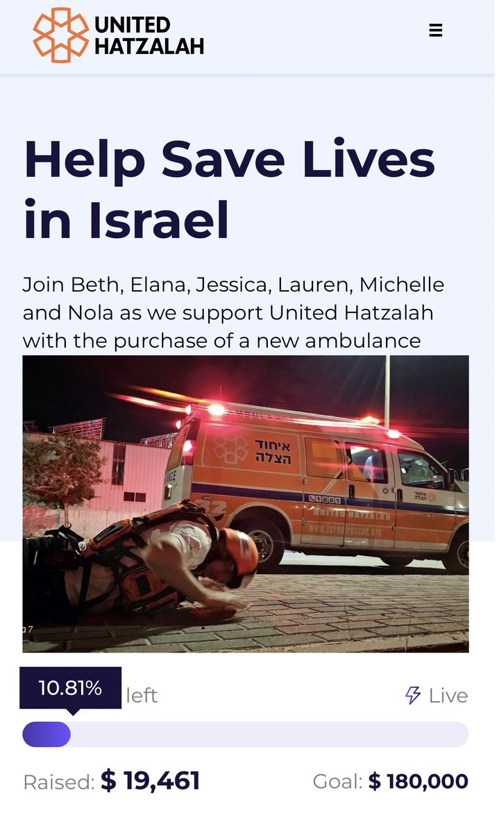 Nola Beth (@nolabeth) on Twitter photo Friends, family and colleagues have been asking how to help and where to donate. A few of us got together to raise money to secure a new ambulance for <a href="/UnitedHatzalah/">United Hatzalah</a> to help save lives on the front lines in Israel. Hatzalahβs volunteer medics help anyone, any time, anywhere and Friends, family and colleagues have been asking how to help and where to donate. A few of us got together to raise money to secure a new ambulance for <a href="/UnitedHatzalah/">United Hatzalah</a> to help save lives on the front lines in Israel. Hatzalahβs volunteer medics help anyone, any time, anywhere and