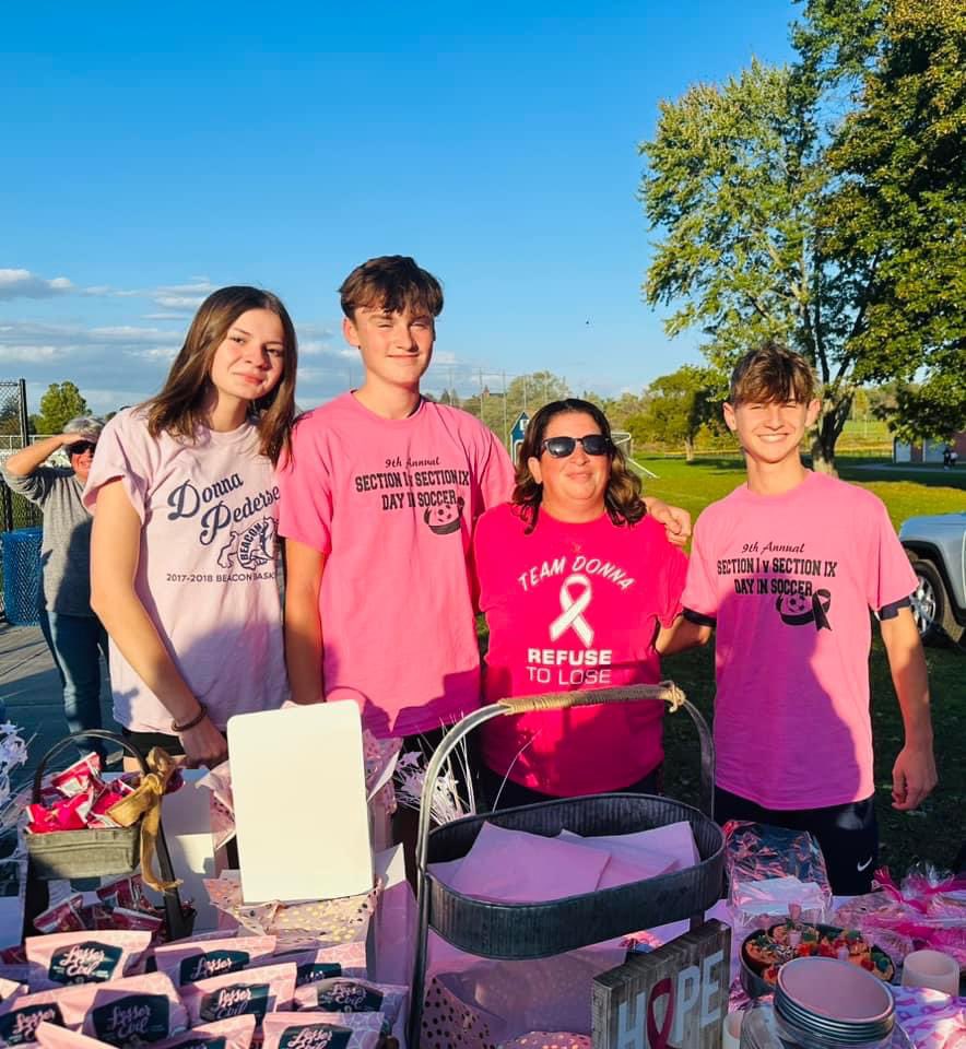 At the beginning of the school year, these two young men decided to start the Beacon Fishing Club. They sold tshirts and stickers promoting the club and fishing. Today they donated $100 to the Miles of Hope Breast Cancer Foundation. We could not be prouder!!  🩷🩷<a href="/KellyHetrick4/">Kelly Hetrick</a>