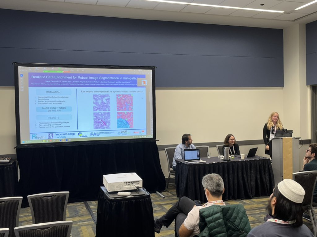 Bernhard Kainz (@bernhardkainz1) on Twitter photo Histopathology is tough to analyse. Sarah developed a diffusion model approach to boost datasets with realistic examples, paving the way for better ML training in histopathology. 🔬🧠
Arxiv.org/abs/2304.09534
<a href="/aibe_fau/">Department AIBE (FAU Erlangen-Nürnberg)</a> <a href="/BioMedIAICL/">BioMedIA Imperial</a> <a href="/BorderlessSci/">Borderless research group</a> #MICCAI2023 Histopathology is tough to analyse. Sarah developed a diffusion model approach to boost datasets with realistic examples, paving the way for better ML training in histopathology. 🔬🧠
Arxiv.org/abs/2304.09534
<a href="/aibe_fau/">Department AIBE (FAU Erlangen-Nürnberg)</a> <a href="/BioMedIAICL/">BioMedIA Imperial</a> <a href="/BorderlessSci/">Borderless research group</a> #MICCAI2023