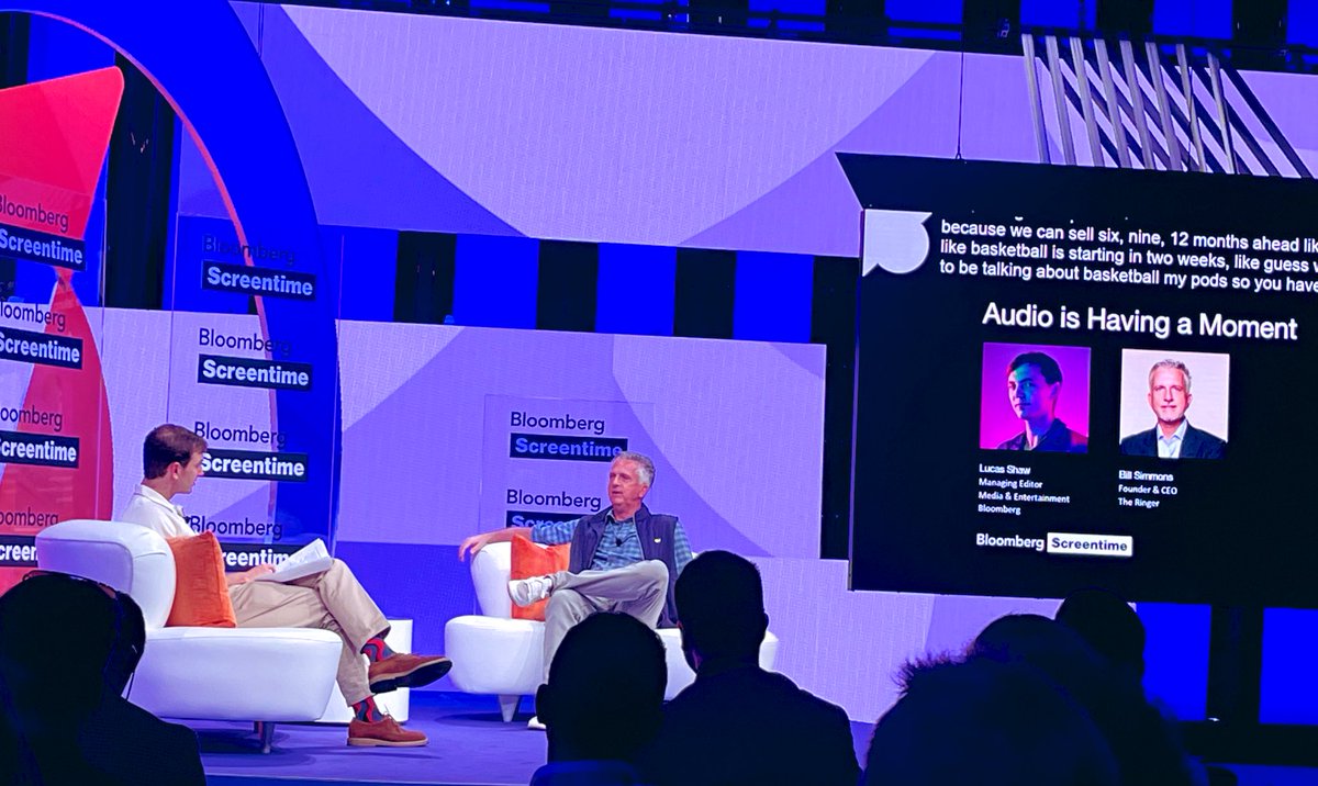 talking about the evolution and nonstop boom of podcasts with @BillSimmons and @Lucas_Shaw 🎙️🎧 📺

#BloombergScreentime