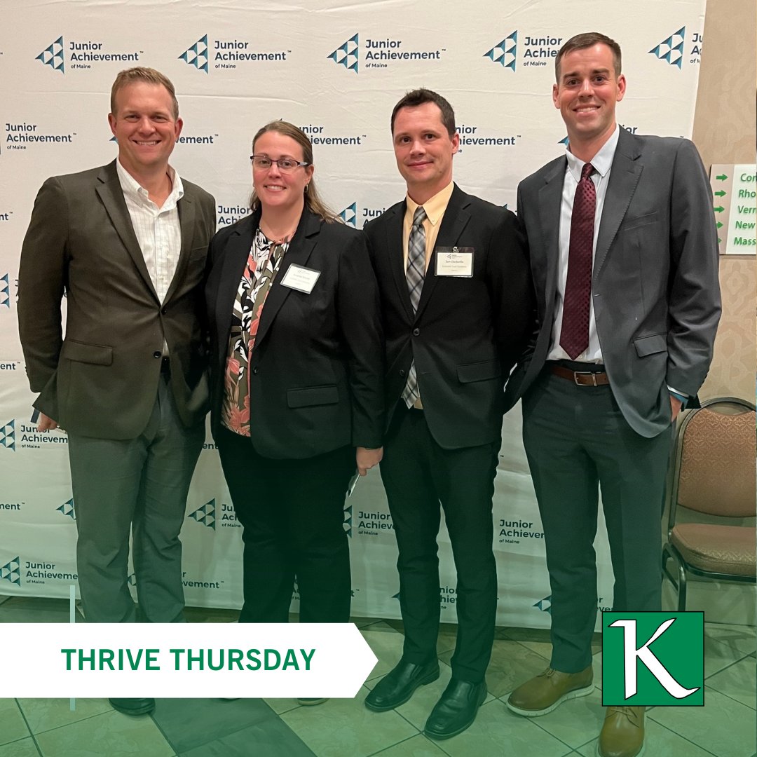 🌟🏆 Katahdin Trust team at <a href="/JAofMaine/">JA of Maine</a>'s Business Hall of Fame! 🙌 An event honoring influential leaders shaping Maine's economy. Inspiring stories from JA students highlighted their impactful experiences. 🌿💼 #JAMaine #BusinessLeaders #InspiringYouth
