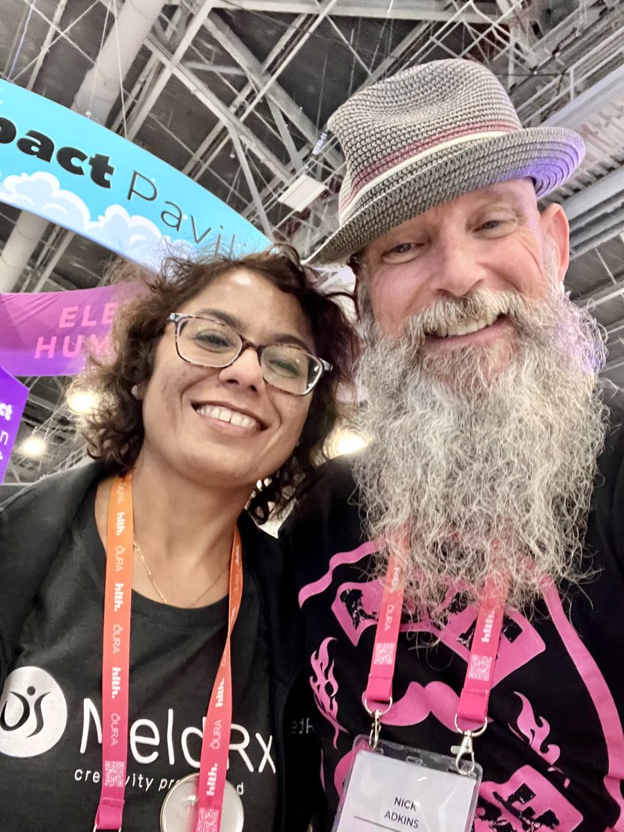Thank you ⁦⁦<a href="/nickisnpdx/">Nick Adkins</a>⁩ for exemplifying the power of giving with #pinksocks and hugs. You make this world a better place with #LoveMore #HLTH2023