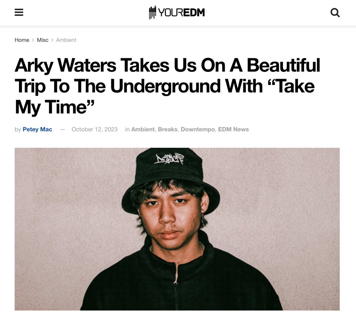 Big shoutout to @YourEDM for featuring @ArkyWaters' new single on their site this week ✨🎶 youredm.com/2023/10/12/ark…
