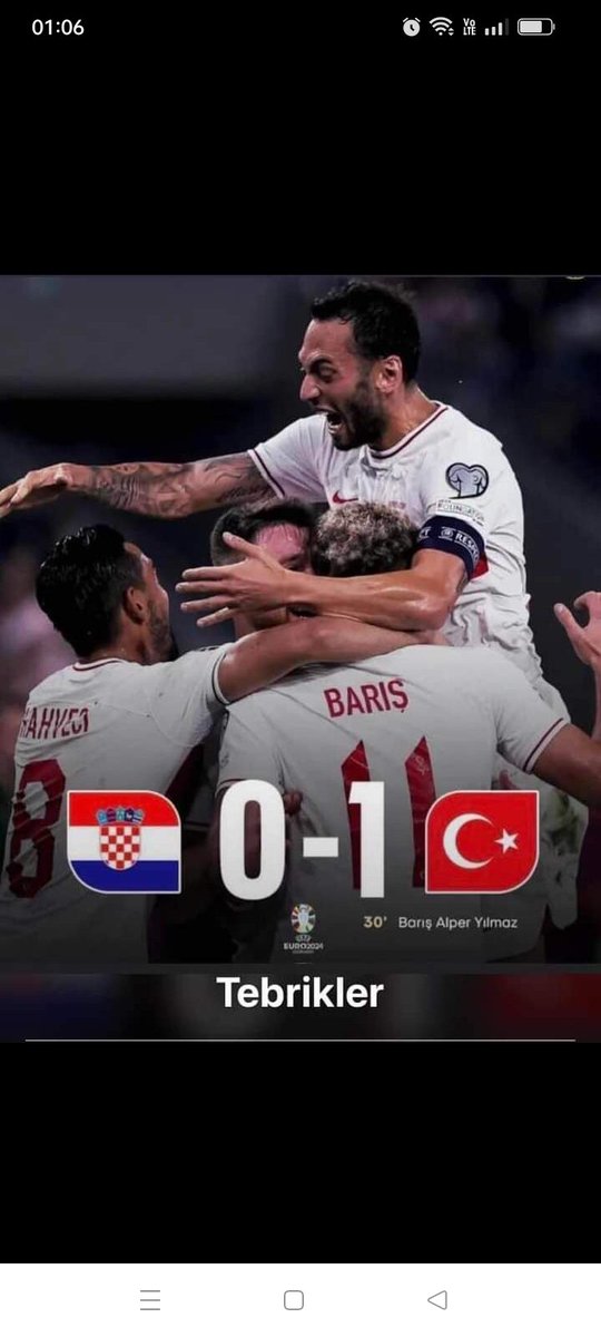 Tebrikler milli takım