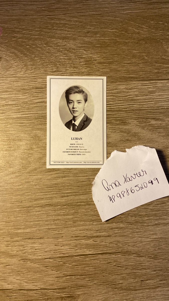 LUHANPlNK's tweet photo. Photocard LuHan Growl 

R$50 com frete incluso https://t.co/kybARWfLcy