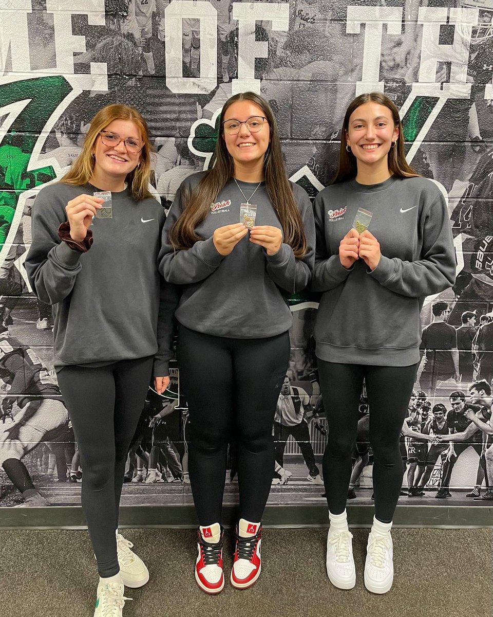 CONGRATS to our three CHSL honorees, Kelly Kitz (All-League), Sophia Fouty (All-Academic), &amp; Sophia Farrugia (All-Catholic)! #goirish☘️ @chsl1926 🏐