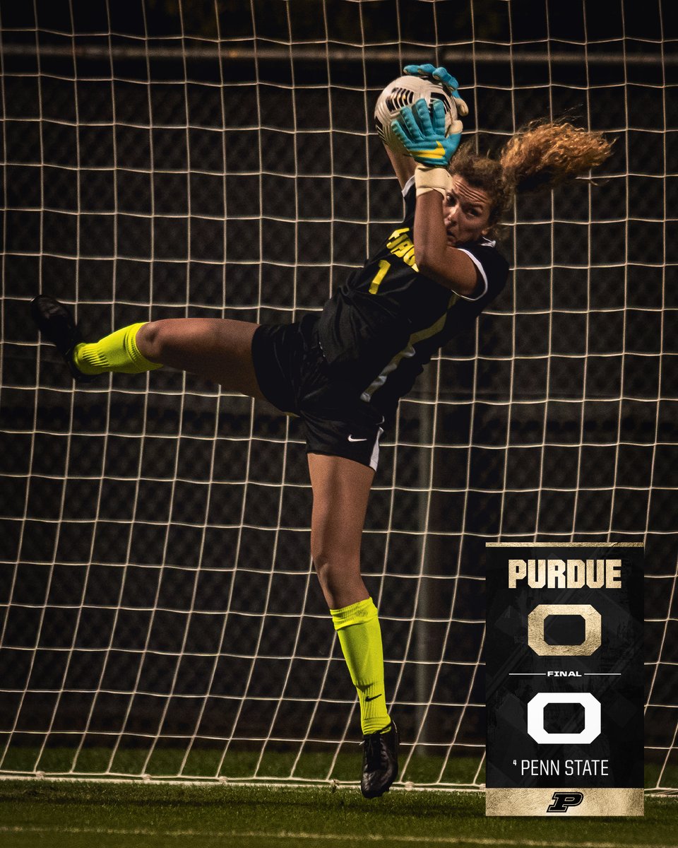 PurdueSoccer's tweet photo. We'll take the hard-earned point with a 0-0 draw against #4 Penn State.

#BoilerUp 🚂⚽️ https://t.co/26ny9LlqNu