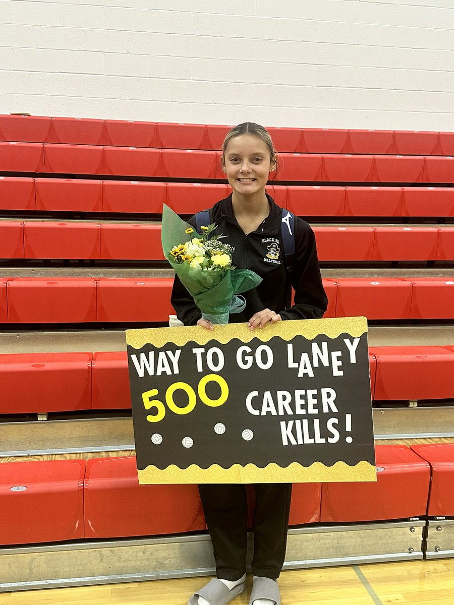 Congratulations 🎉 to Junior Outside Hitter @DelaneyNixon1 for reaching her 500th Career Kill milestone in our last regular season match of #BRVB23. #ysh