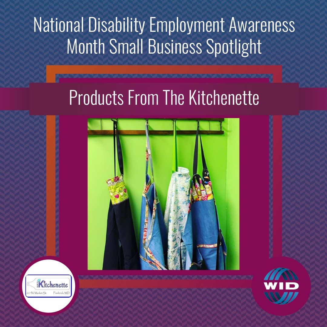 National Disability Employment Awareness Month Small Business Spotlight: The Kitchenette in Frederick, MD. The Kitchenette sells kitchen wares, handmade items and unique kitchen gadgets. #Disability #NDEAM