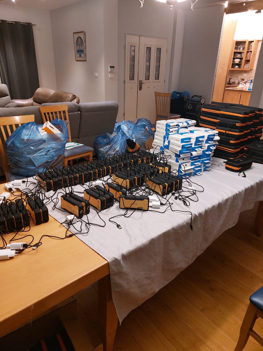 Secured hundreds of portable chargers. 

They’re now being charged in every single outlet of my in-laws home. 

Some already delivered. 

Couldn’t do it without y’all. 

My wife is a superstar. 

Thankful. 💙💙