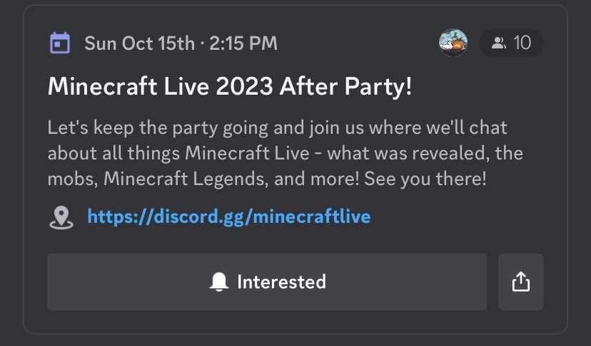 Minecraft Live Afterparty!