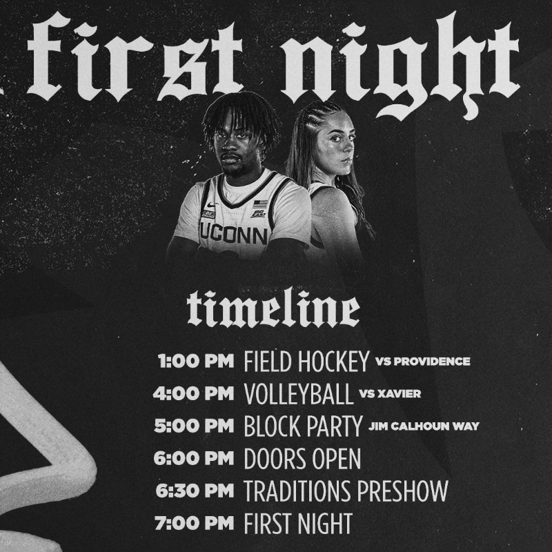 UConnHuskies's tweet photo. Timeline, teams &amp; more ⤵️

#UConnFirstNight