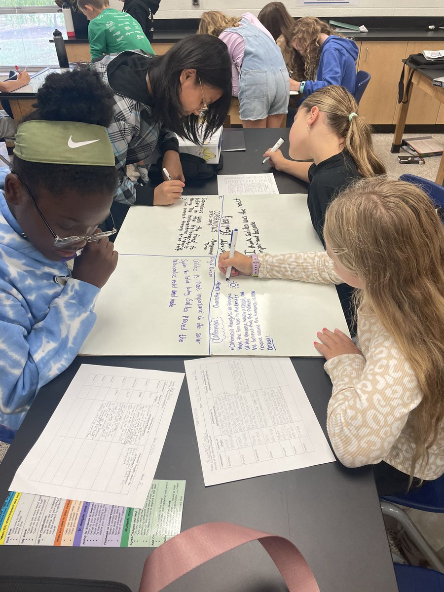 Some collaboration in science class today using the Consensus Placemat strategy! #ibunited