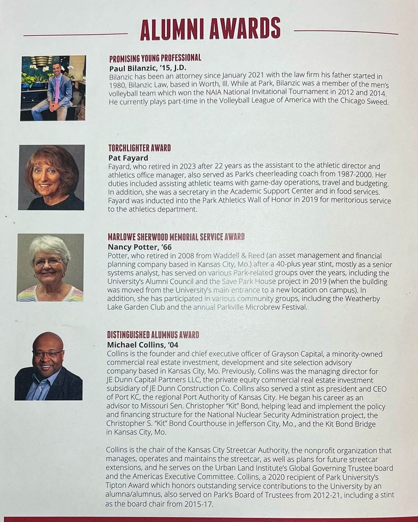 Paul2Tall4Yall's tweet image. 2023 @Park Promising Young Professional Alumni Award. 🤝

No matter how many years pass, this school shows me love and I show it right back. ☠️⚓️ #ParkU #Homecoming #ProtectTheBreck #ParkFam #ParkAthletics #Alumni #PlayNAIA #NationalChampions #BilanzicLaw