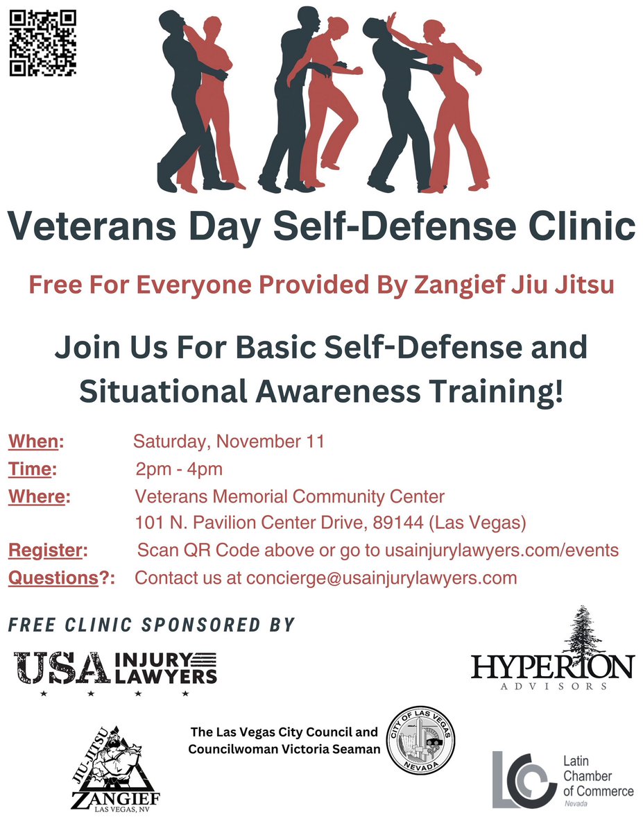 Hyperion Advisors (@hyperionnv) on Twitter photo We are proud to join forces with these local partners to offer this FREE Community Self-Defense Clinic. This is a must for all women, children and vulnerable persons. <a href="/CityOfLasVegas/">City of Las Vegas</a> <a href="/lvlcc/">Latin Chamber of NV</a> <a href="/usainjury/">USA Injury Lawyers</a> We are proud to join forces with these local partners to offer this FREE Community Self-Defense Clinic. This is a must for all women, children and vulnerable persons. <a href="/CityOfLasVegas/">City of Las Vegas</a> <a href="/lvlcc/">Latin Chamber of NV</a> <a href="/usainjury/">USA Injury Lawyers</a>
