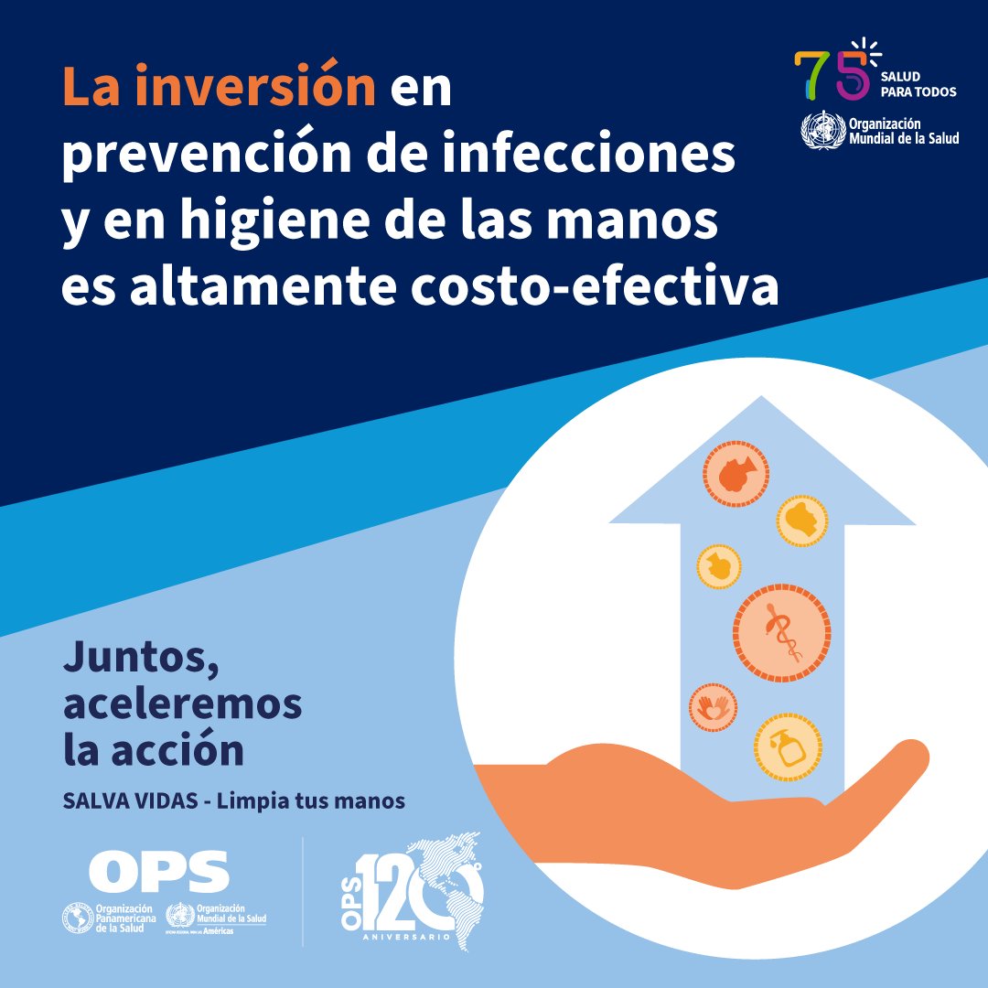 opsoms's tweet photo. Hoy es el #DíaDelLavadodeManos.

Invertir en 🤲🧼 la higiene de manos no solo salva vidas, sino que también genera ahorros 💰 económicos significativos. Por cada dólar invertido se estima un retorno de aproximadamente 16,5 dólares.

Conoce más➡️ https://t.co/MbQCRHaklv https://t.co/1xgCYLTxjL