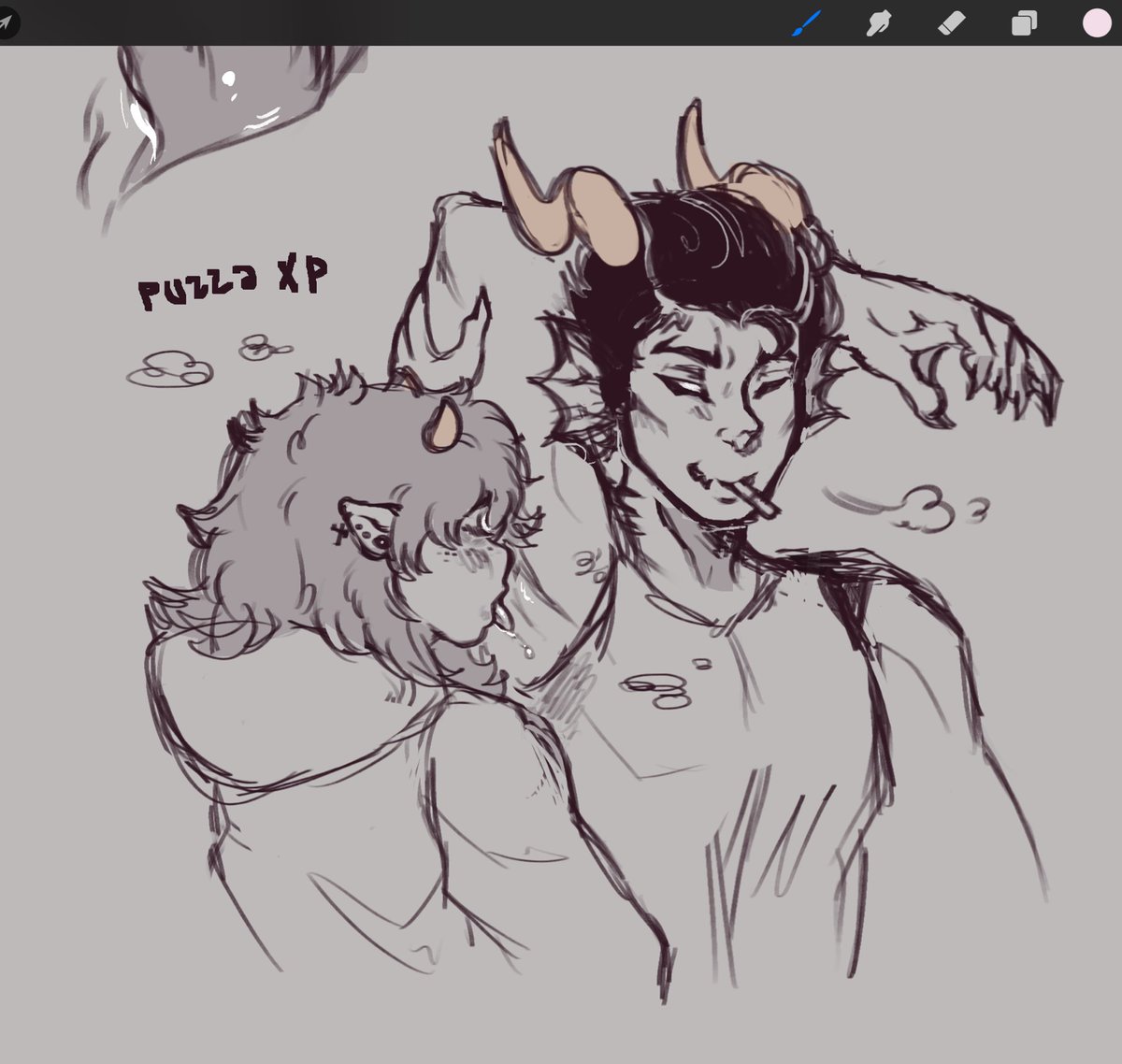 MarrowKissed's tweet photo. Fem Karkat and Cronus from an au #homesmut #crokat https://t.co/pY8YyXk0wx
