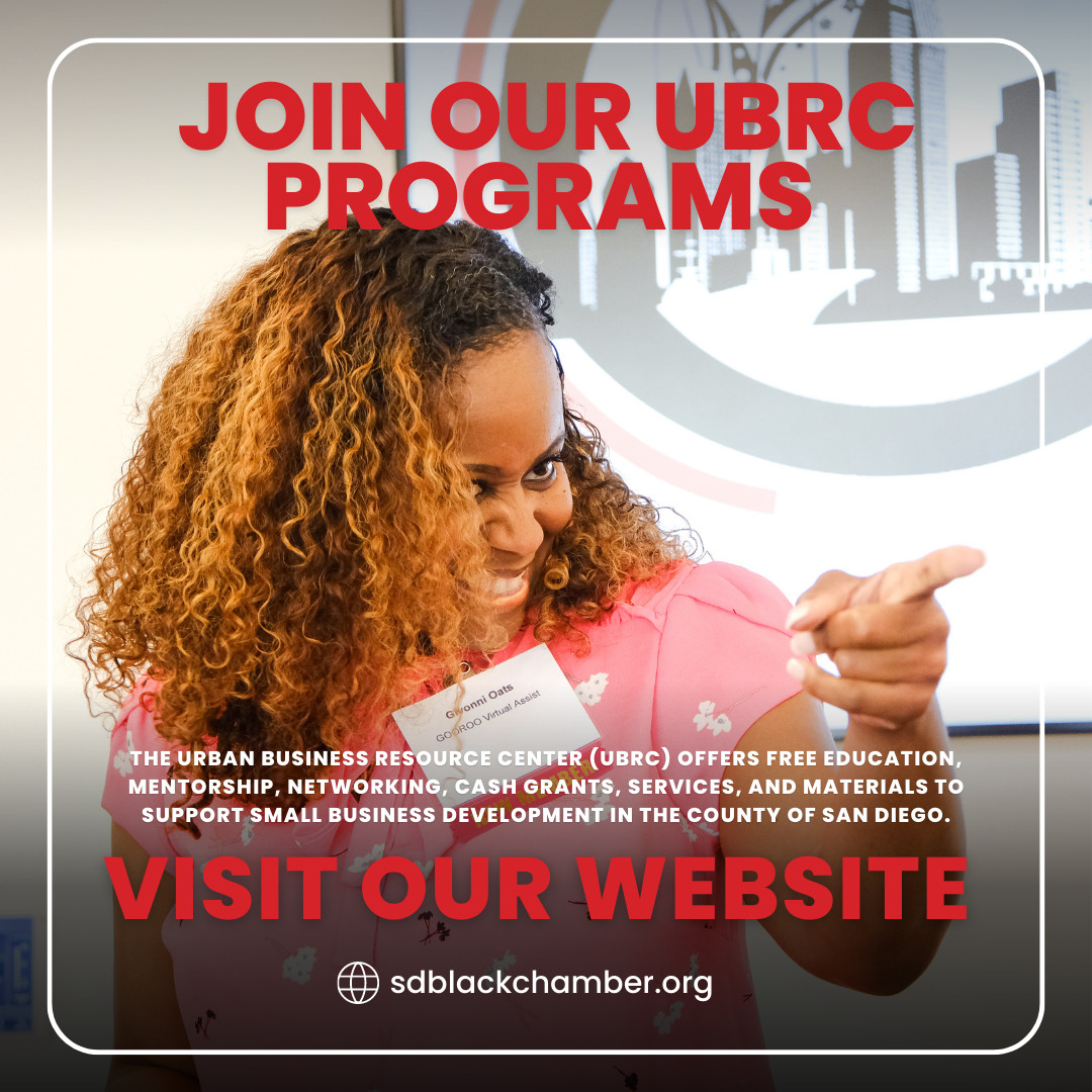 The Urban Business Resource Center is your gateway to FREE education, mentorship, networking, grants, services, and materials! 🚀  Elevate your small business journey with UBRC! 🌟 

🔗 Visit rpb.li/QBy to explore more! 

#sdblackchamber #UBRC