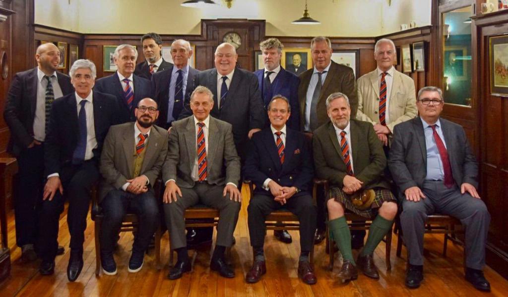 DGLSASD's tweet photo. Our DDGM W.Bro.Eber Gómez-Berrade with Officers and M embers of the District attended the 130th Anniversary of the English Social Club. strengthening the existing ties between English Freemasonry and the British Community in Argentina. https://t.co/DrVXzFbPiu