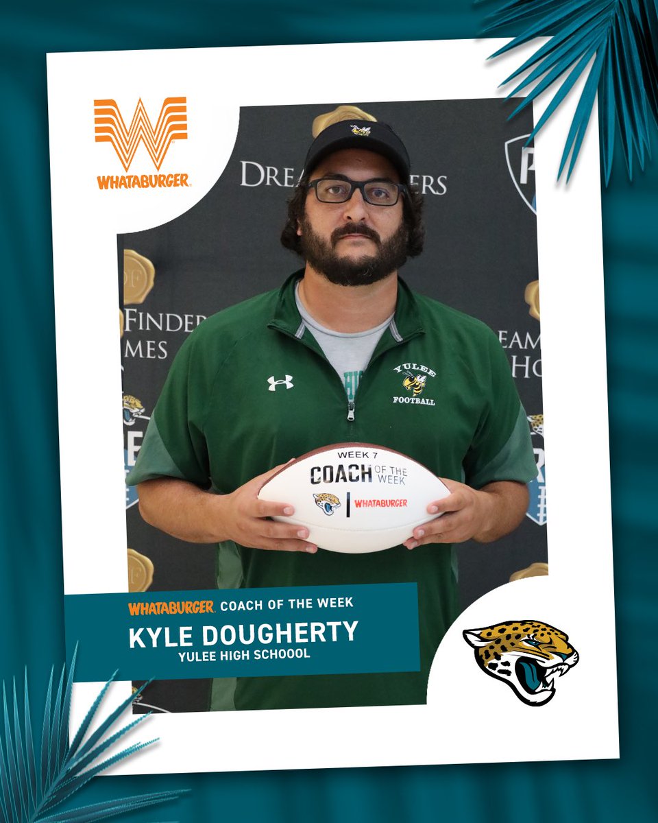 The @Whataburger Coach of the Week for Week 7 is Coach Dougherty! @Jaguars | @ActionSportsJax