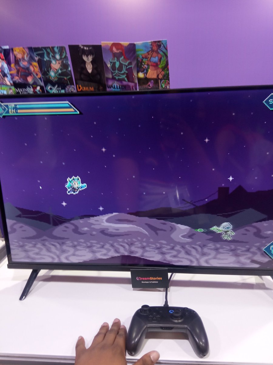GameLodgeBR's tweet photo. Acabei de jogar a Build de #AlphaBlue da @DreamStoriesSt
No momento só tem a primeira fase do jogo, e é um shoot'n up vertical bem difícil, a arte é bonita e os projéteis diferentes são interessantes, o jogo tá bem gostosinho de jogar
Só achei os inimigos com vida demais
#BGS23 https://t.co/TqhnjY55gg