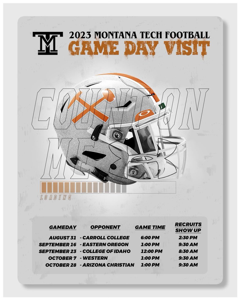 Big thanks to <a href="/KodyTorgerson/">Coach Kody Torgerson</a> for the game day visit to <a href="/MonTechFootball/">Montana Tech Football</a> !