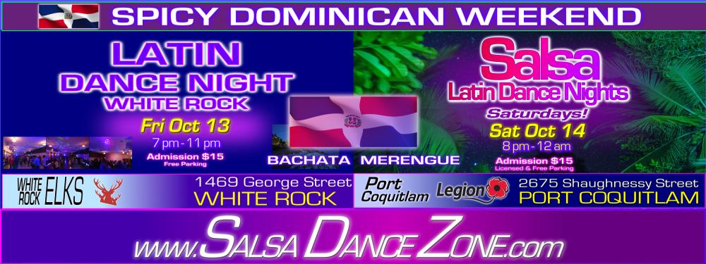 salsadancezone's tweet photo. Hello Amigos, the #SpicyDominicanWeekend it's back.
- Latin Friday Nights -  Bachata lesson
- Salsa Nights Saturdays - Merengue lesson.
Each event $15 cover / Licensed / Free Parking!
See you at #WhiteRockElks or at the #PoCoLegion! https://t.co/tzBLQXTZ9P