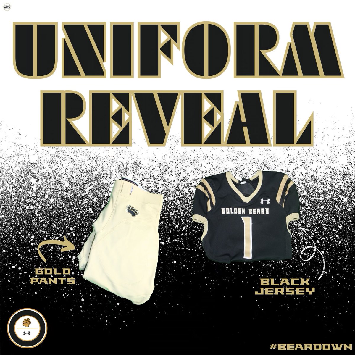 LincolnBearsFB's tweet image. Classic Fit for Homecoming ‼️⚫️🟡

#BearDown #GameDayGraphics