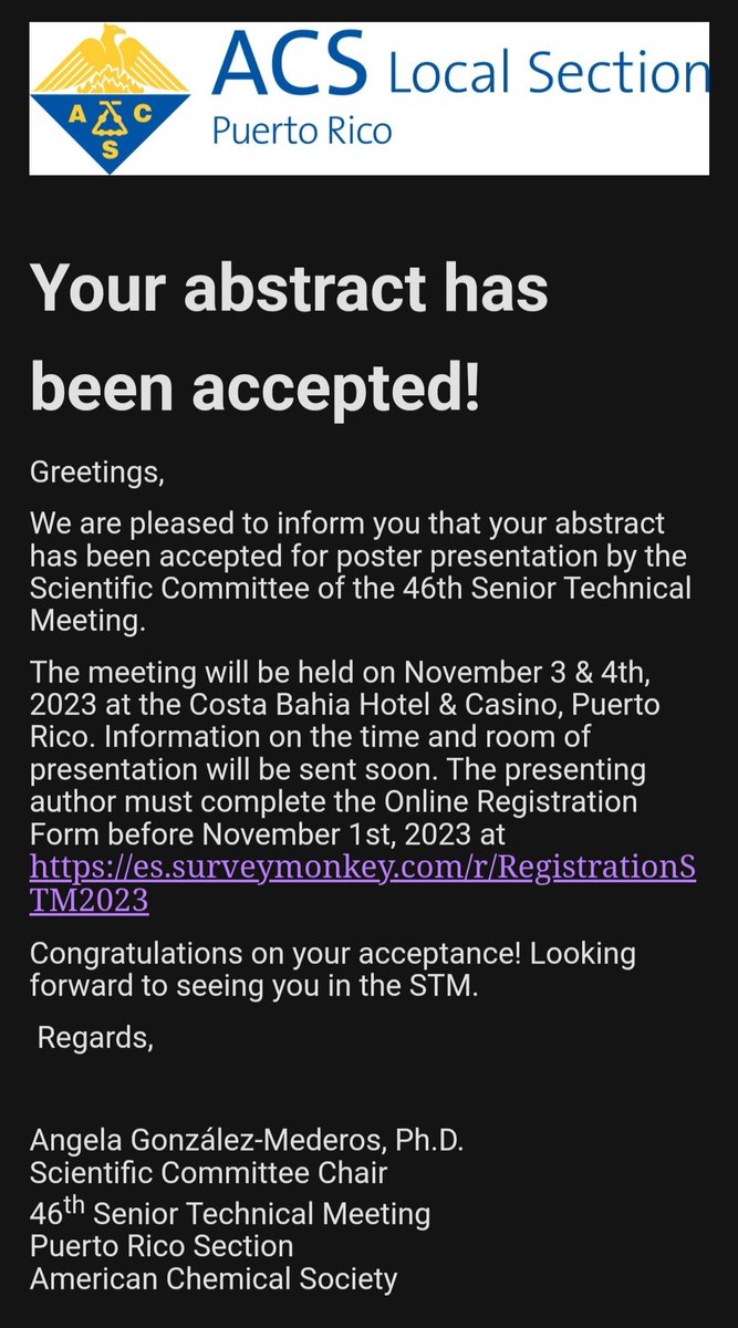 SegaBioTech's tweet image. My first Bioinformatics Abstract has been accepted for the 46th Senior Technical Meeting!

I am excited to share with the community our advances in the Drug Discovery process for the Ras2p Protein. 

#bioinformatics #biotech