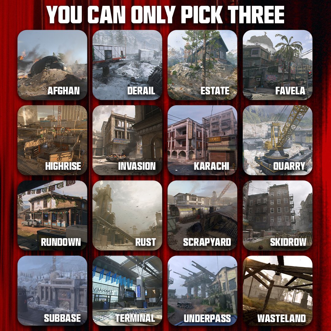 BanishedSiNs's tweet photo. Which three maps are you picking #SiNNERS? 

We would go for Highrise, Terminal &amp; Subbase 

#CallofDuty #MWIII #MW3 #ModernWarfareIII #ModernWarfare3 https://t.co/YLSyNXrDlT