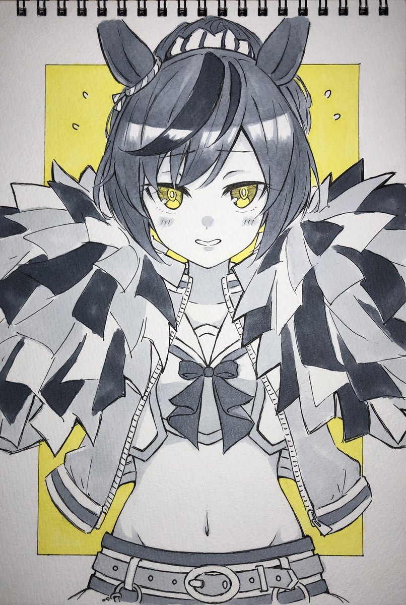 ウマ娘「むかし描いたチアネイチャ #ウマ娘 」|みずいろねこのイラスト