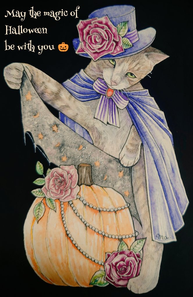「May the magic of Halloween be with you#ハ」|ま。(machiko.)@妖精妖怪展・posfes.vol.2のイラスト