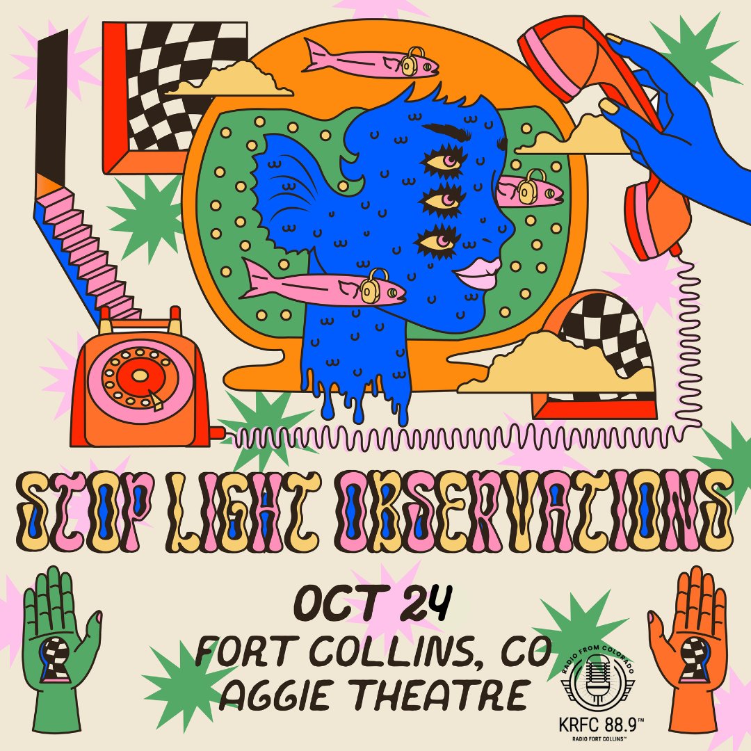 krfcfm's tweet photo. KRFC 88.9 Presents @stoplightobs at @Aggie_Theatre on Oct 24! For tickets to the show, visit https://t.co/Xk9SOR59GI
#radio #krfcfm #internetradio #coloradomusic #fortcollinsmusic #livemusic #aggietheatre #stoplightobservations https://t.co/TOo0QcQspg