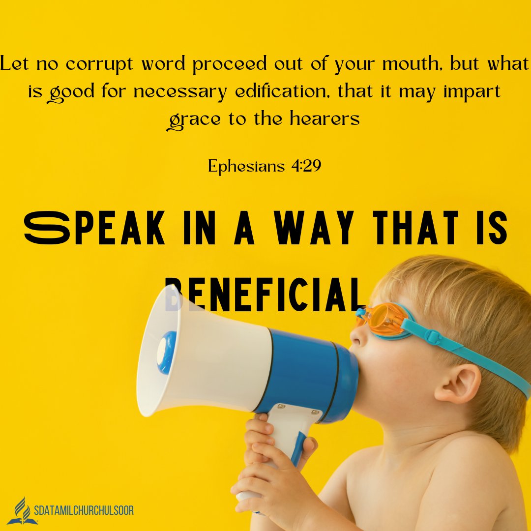 sdatamilchurch's tweet photo. Daily Devotion - Speak in a way that is beneficial - 13-Oct-2023 - Ephesians 4:29
#dailydevotion #bible #bibleverseoftheday #bibledevotionfortheday #speaklife #speaking #howtospeak #gracefulwords #beneficialwords #speakgood #nocorruptwords #grace #remnant https://t.co/YAnBSR15WU