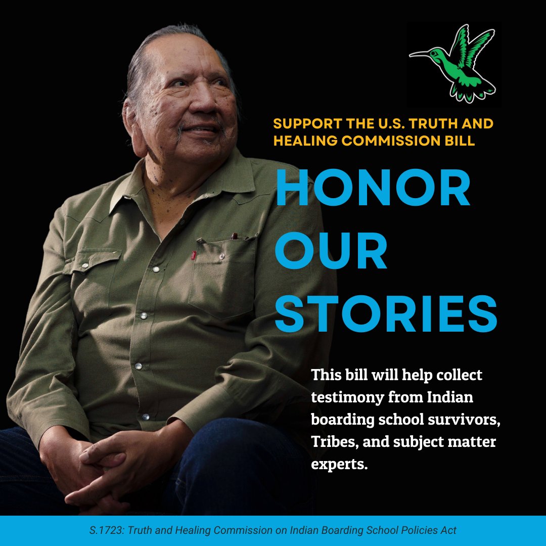 Join us in advocating for justice and healing for our relatives! By supporting the U.S. Truth & Healing Commission Bill, we can investigate the harm caused by the U.S. Indian Boarding School Policy.  

#TruthJusticeHealing #IndianBoardingSchools #S1723