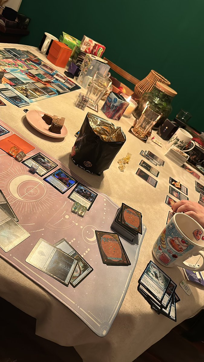 itsSatiella's tweet photo. Tried the Faerie Dominion precon deck tonight! Deffo needs some upgrading but it plays pretty good out of the box! And it’s quite fun 🥰 

#mtg #MagicTheGathering #wildsofeldraine https://t.co/67neHbHxlx