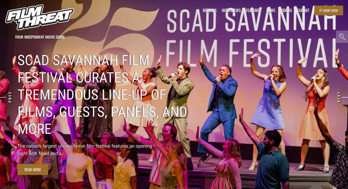 "...largest university-run film festival..." SCAD Sav Film Festival curates a tremendous line up.
filmthreat.com/news/scad-sava… #SAVFF #FilmThreatSAVFF
